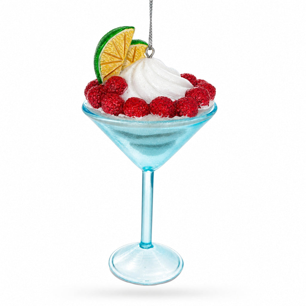 Raspberry Dessert Glass Christmas Ornament