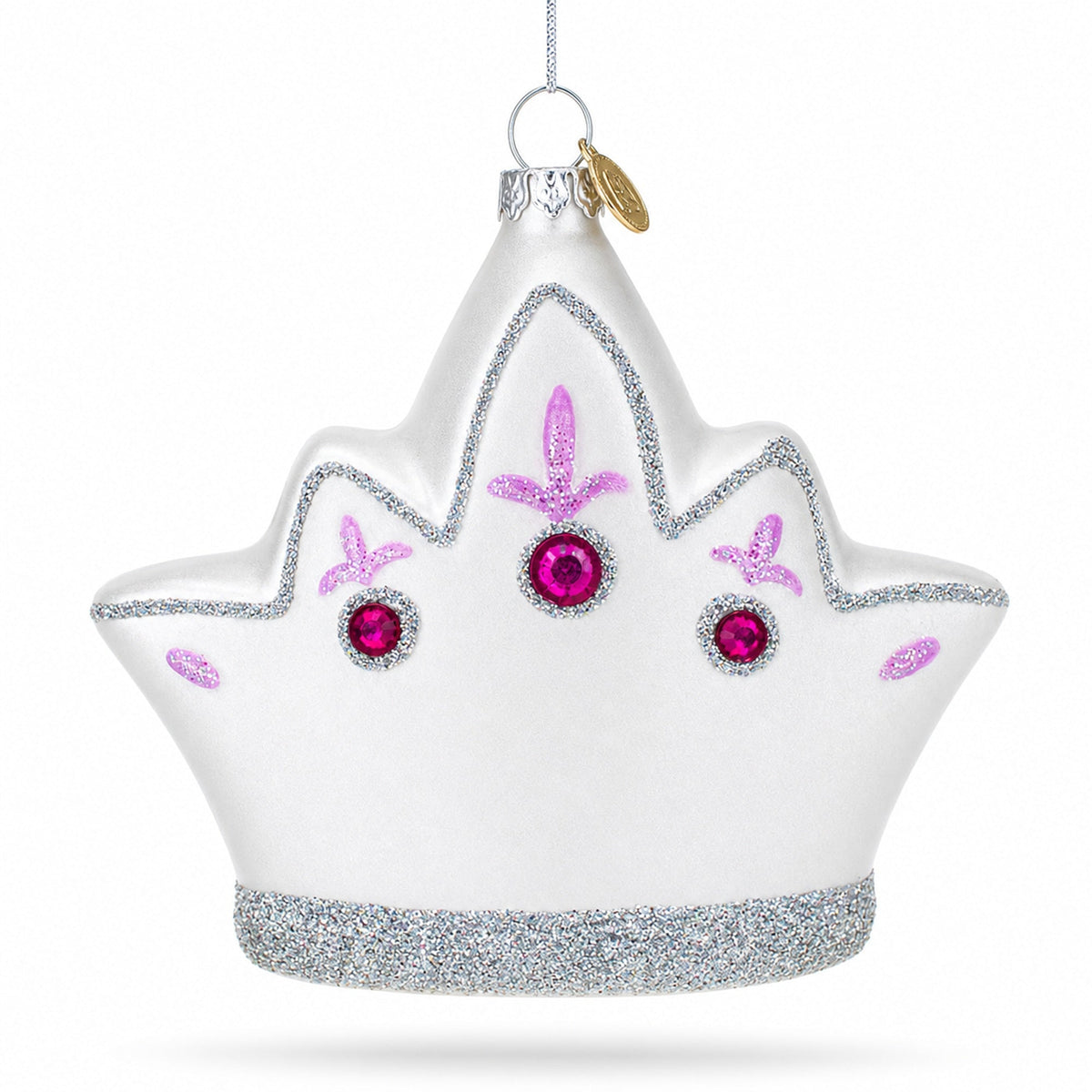 Princess Crown Glass Christmas Ornament