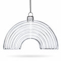 Rainbow Clear Glass Christmas Ornament
