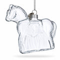 Horse Clear Glass Christmas Ornament