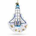 Space Shuttle Take-off Glass Christmas Ornament