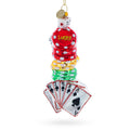 Lucky Casino Glass Christmas Ornament