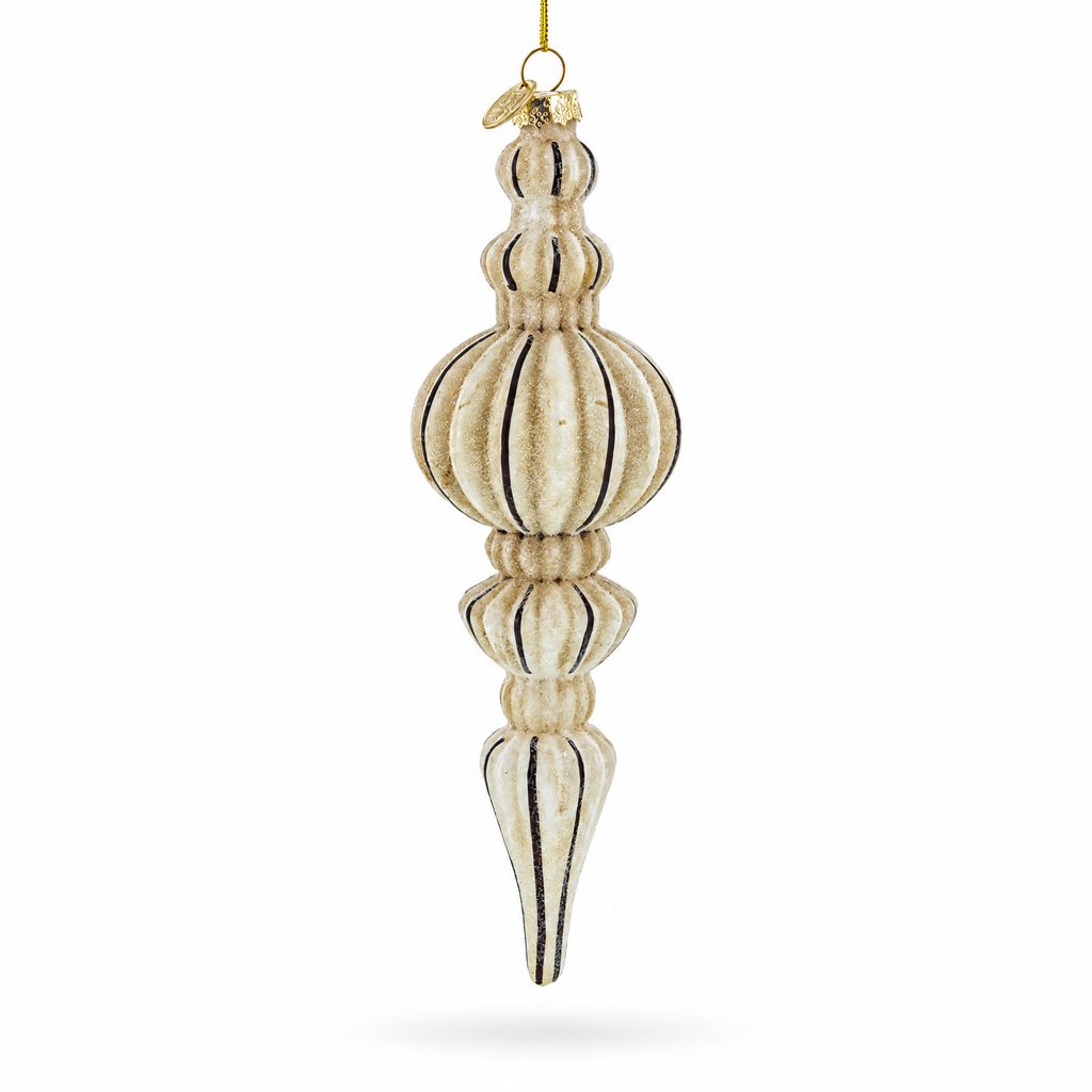 Vintage-Inspired Finial Glass Christmas Ornament