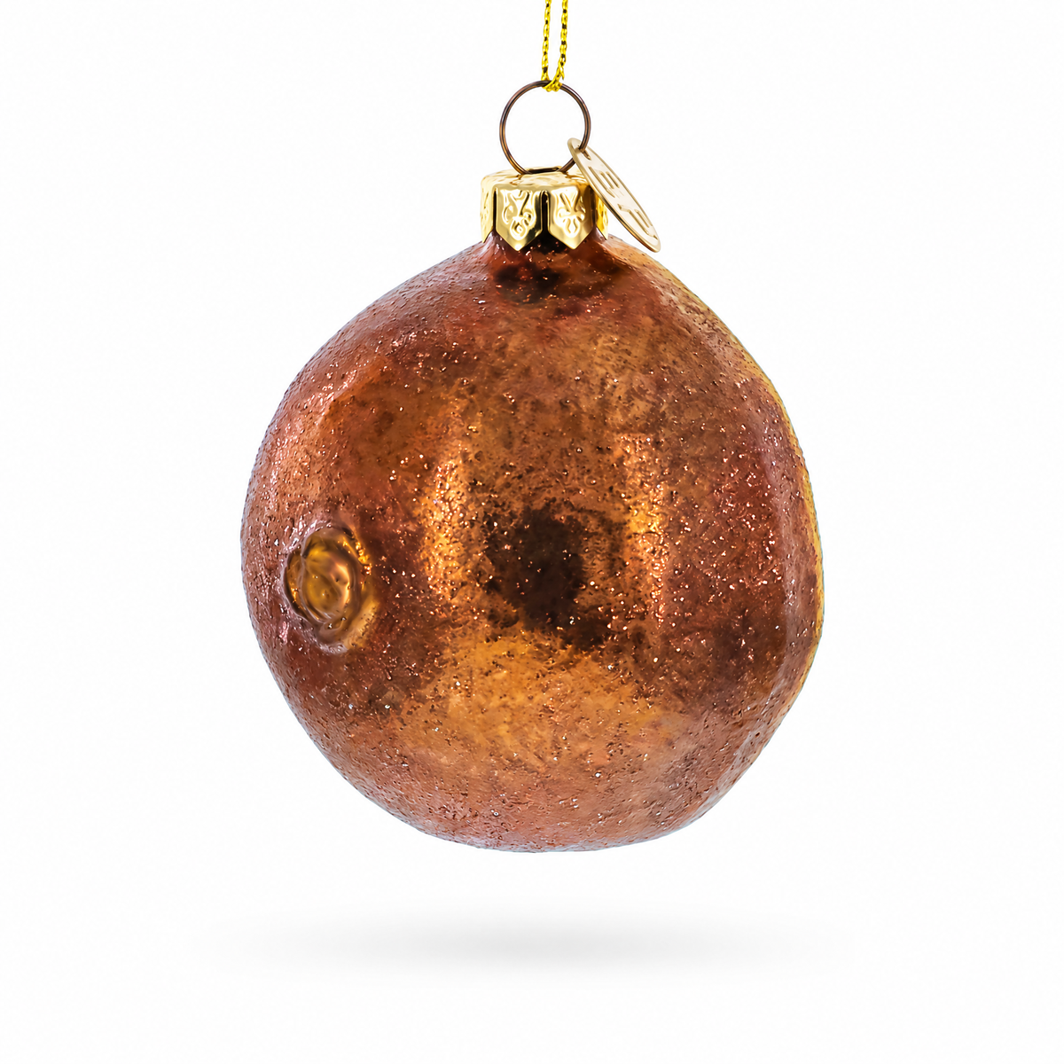 Kiwi Slice Glass Christmas Ornament