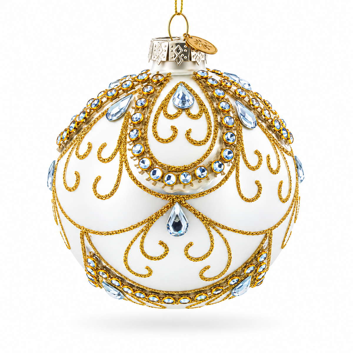 Victorian Jewels Glass Ball Christmas Ornament