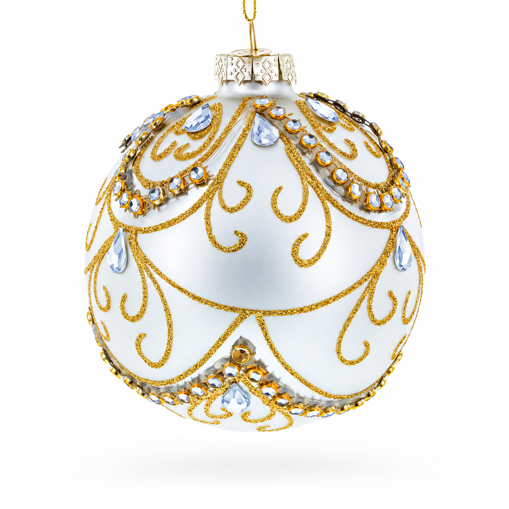 Victorian Jewels Glass Ball Christmas Ornament