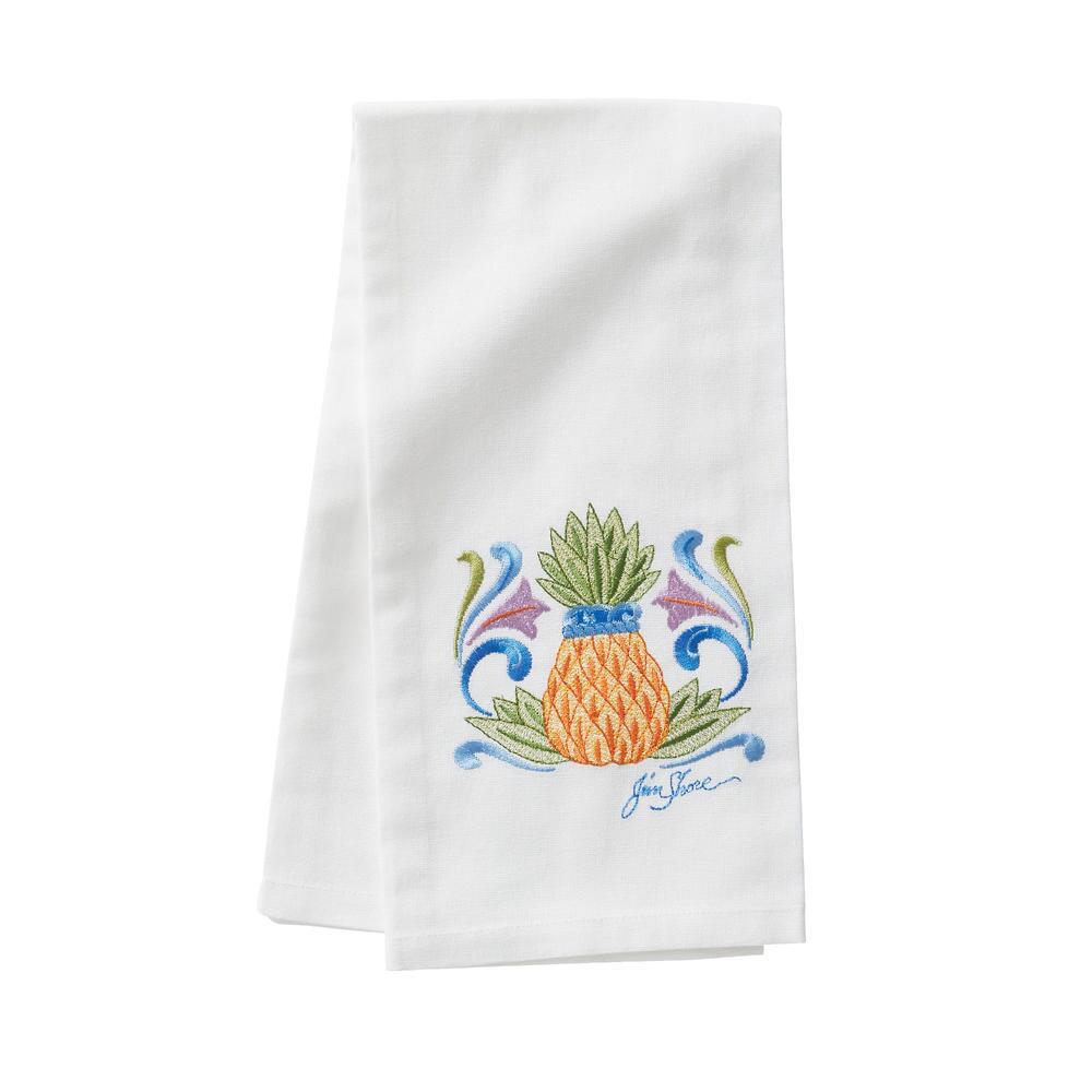 Embroidered Tea Towel - Pineapple