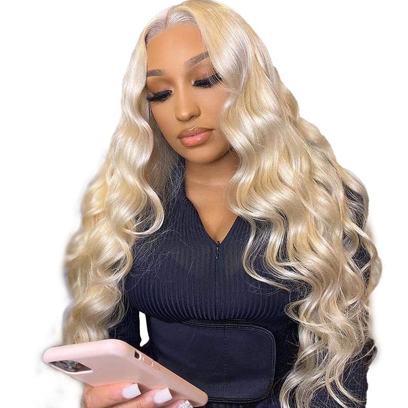 Lace Front Human Hair Wigs 613 Body Wave Density