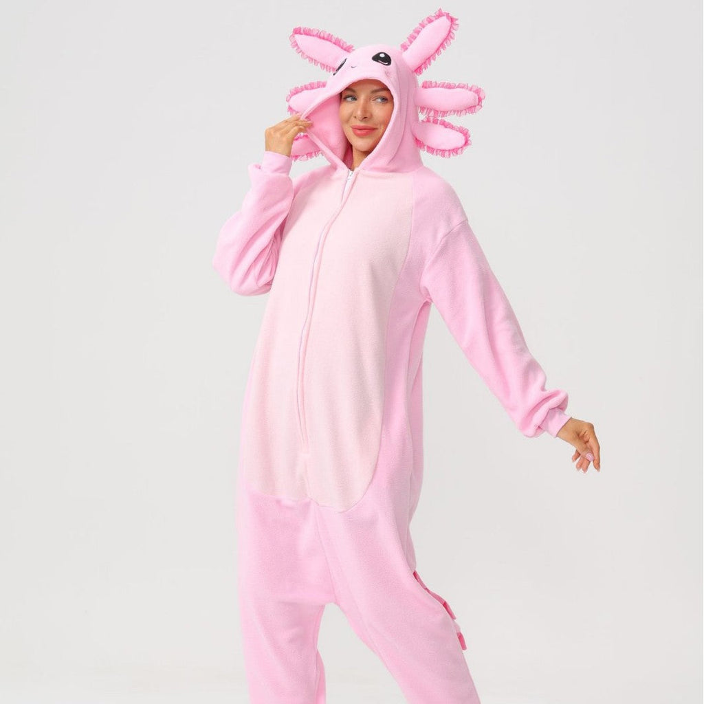 Halloween Salamander Print Fleece Loungewear Set - Soft Warm Pajamas for Men Women Casual Home Sleepwear