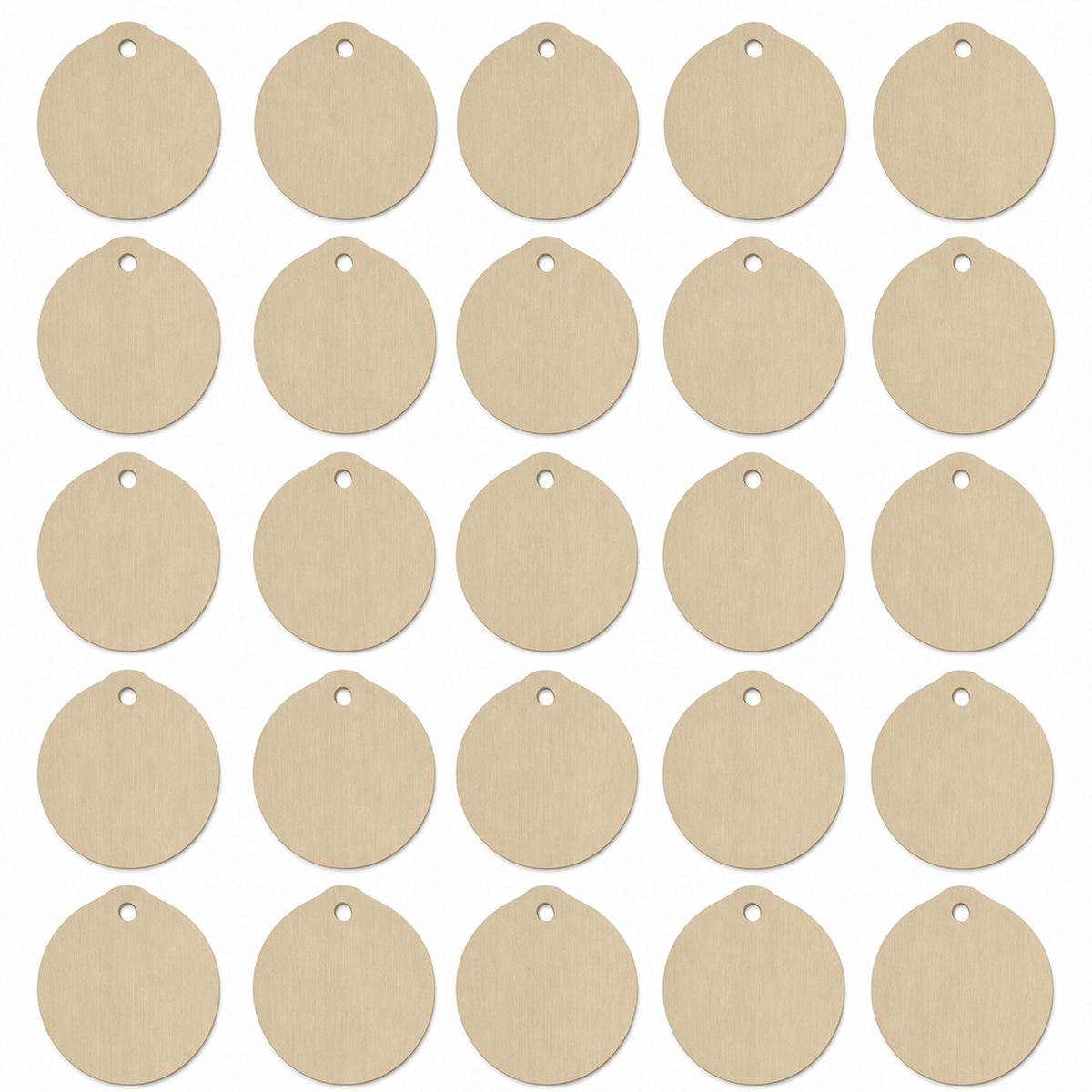 Set of 25 Christmas Ornament Circles Unfinished Wooden Shapes Cutouts DIY Crafts 2.5 Inches