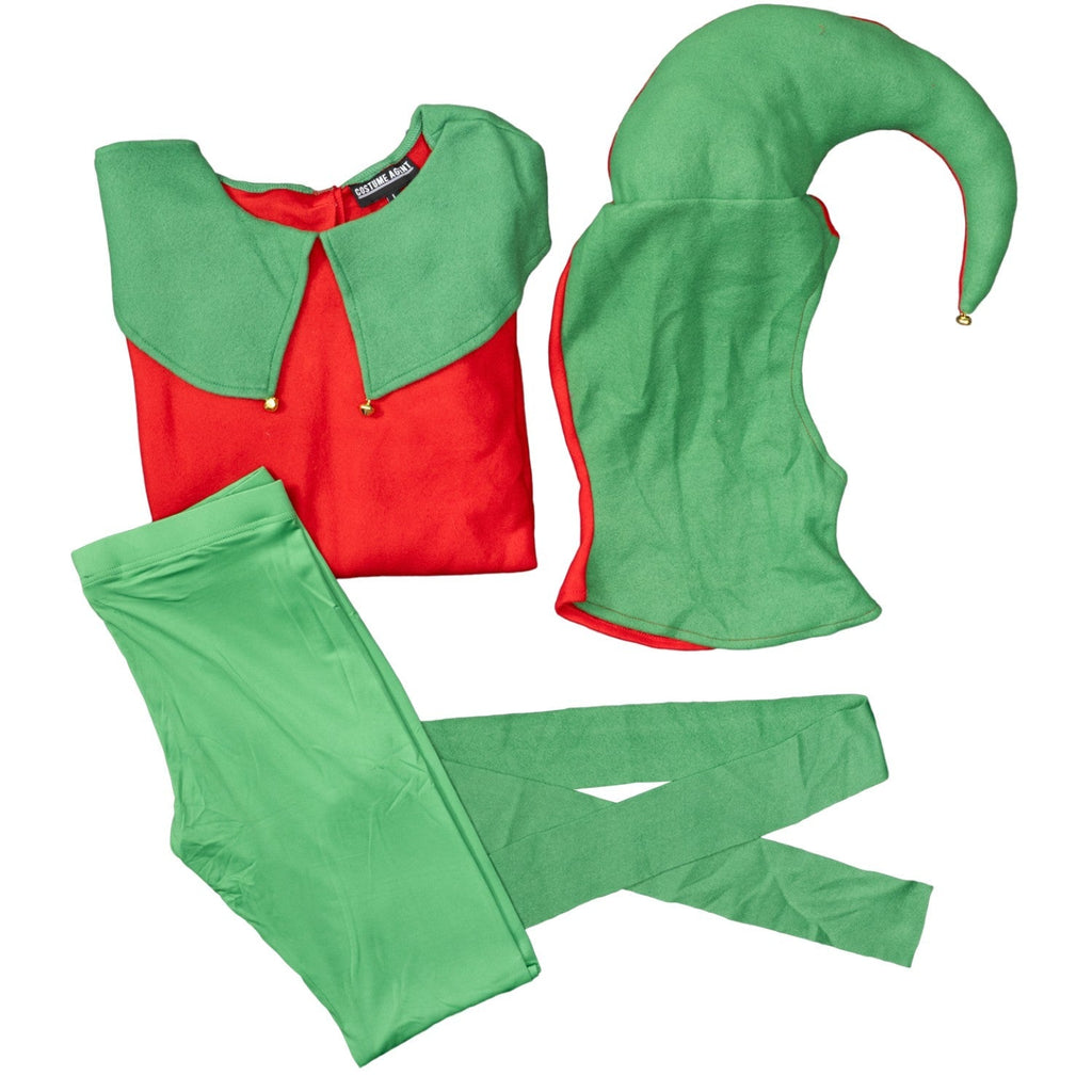 Christmas Elf Adult Unisex Halloween Cosplay Deluxe Costume Set