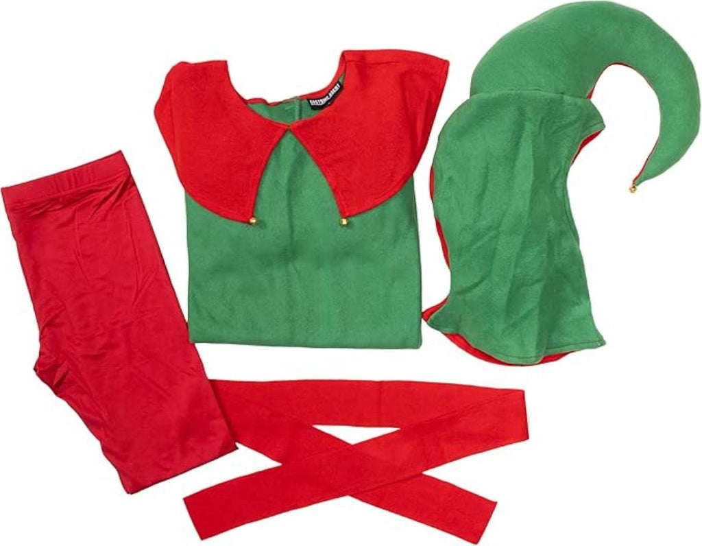 Christmas Elf Adult Unisex Halloween Cosplay Deluxe Costume Set