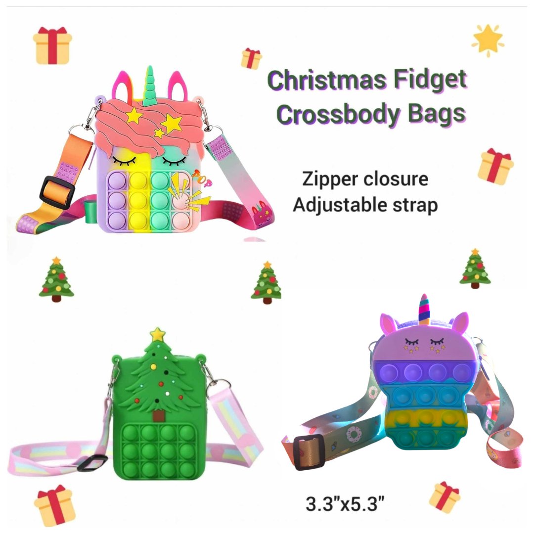 Christmas Fidget Bubble Pop Crossbody Bags