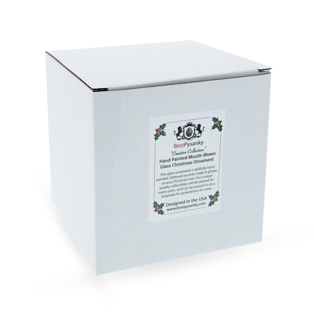 Nativity Scene Sacred Glass Christmas Ornament