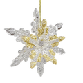 Spunglass Ornament - Gold Snowflake