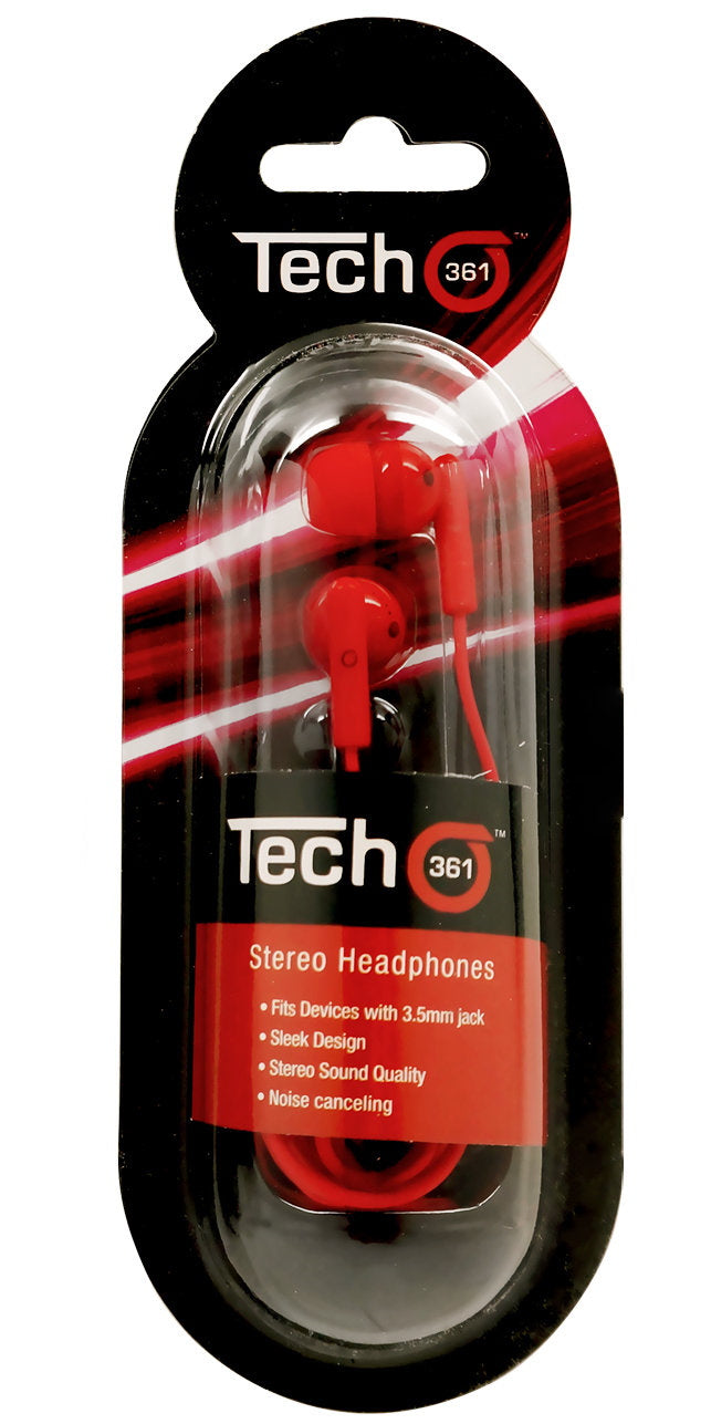Stereo Headphone Earbuds - Black