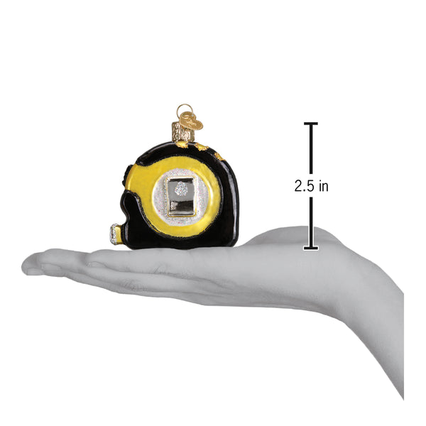 Tape Measure Glass Ornament