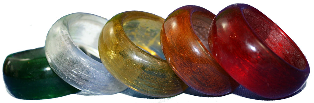 Napkin Ring Glass - Amber