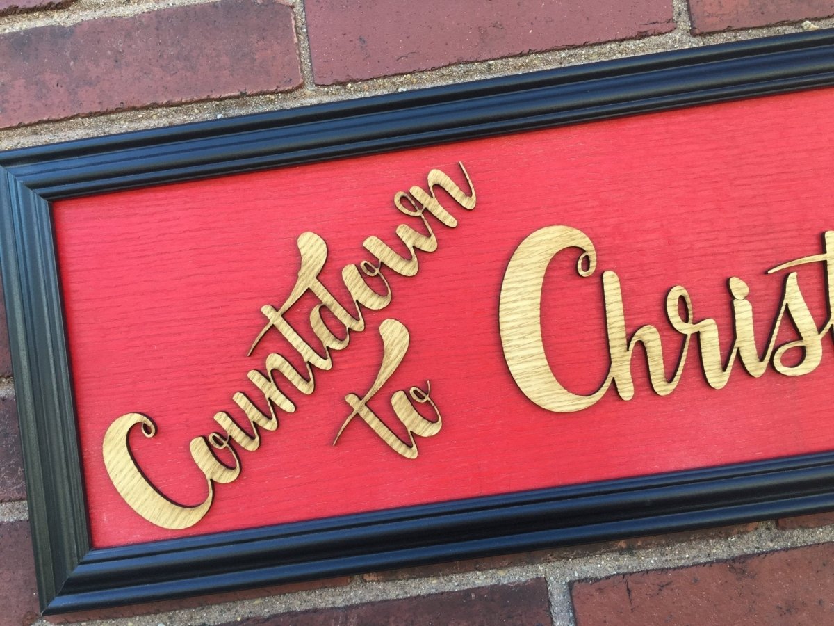 Countdown to Christmas Advent Calendar Wall Decor Sign