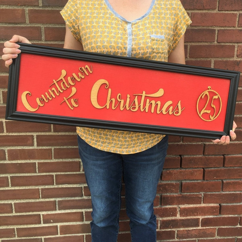 Countdown to Christmas Advent Calendar Wall Decor Sign