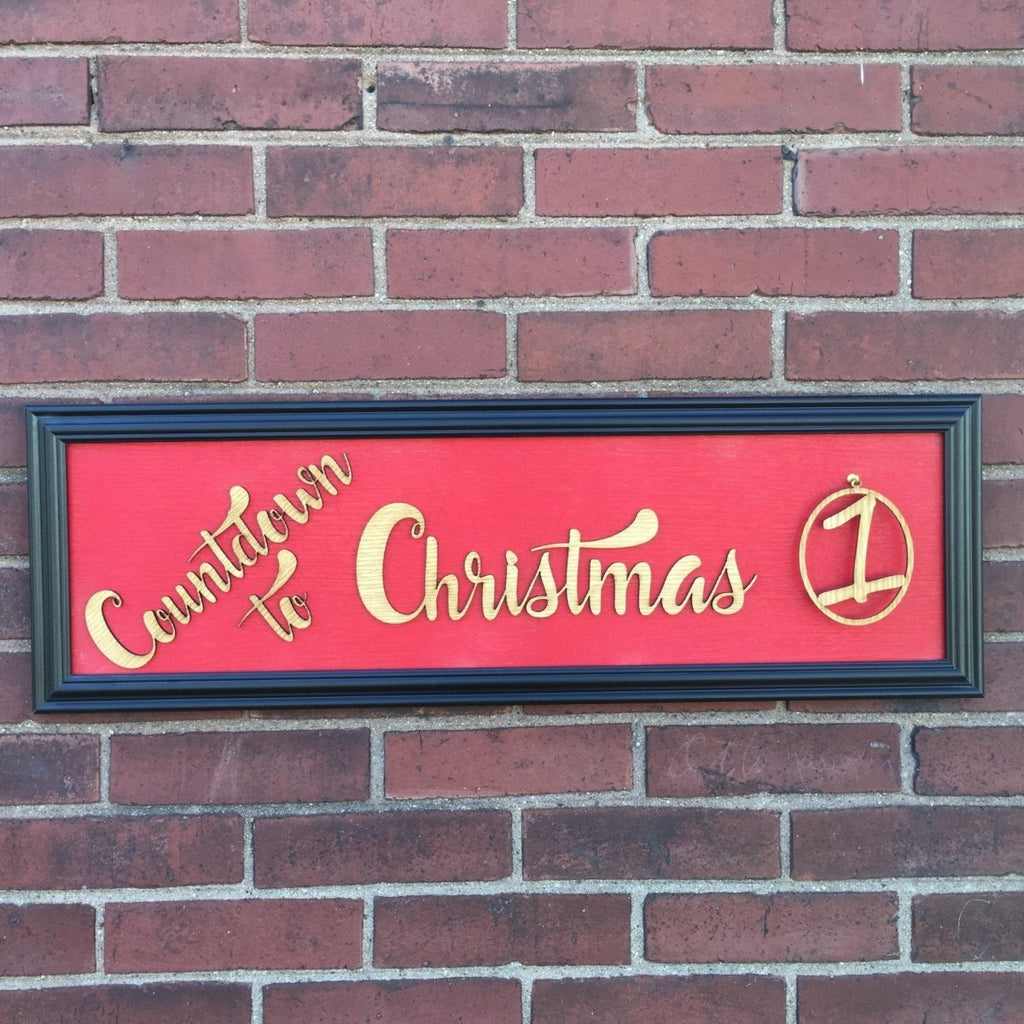 Countdown to Christmas Advent Calendar Wall Decor Sign