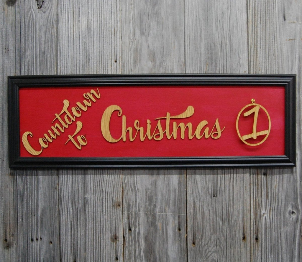 Countdown to Christmas Advent Calendar Wall Decor Sign