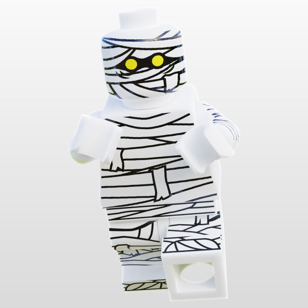 Halloween Mummy Minifig made using LEGO parts