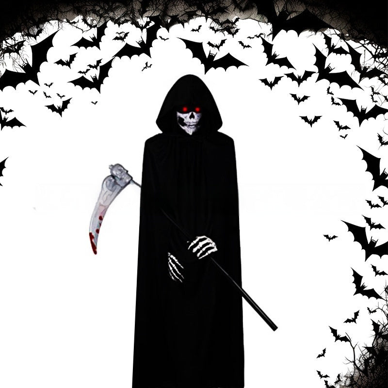 New Halloween Party Children Black Cloak Robe Suit