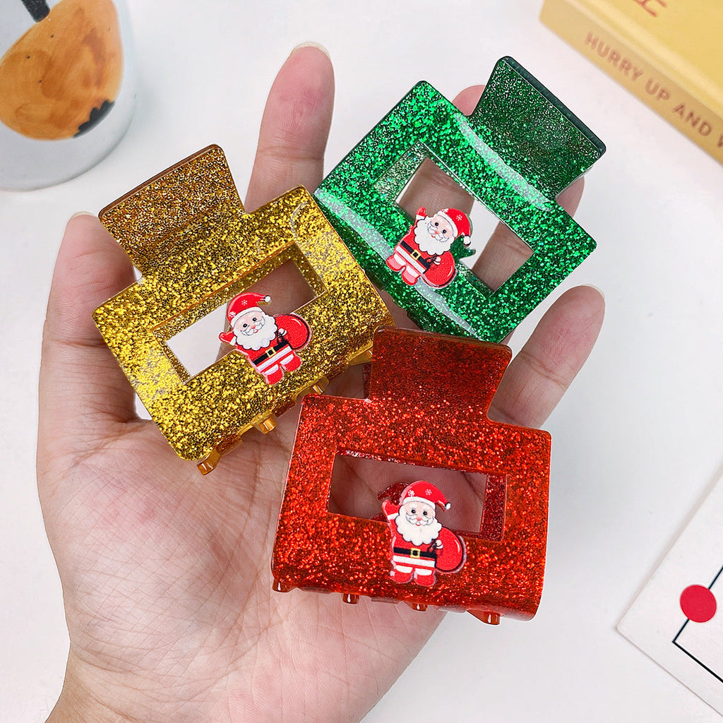 Christmas Hair Accessories Geometric Acrylic Glitter