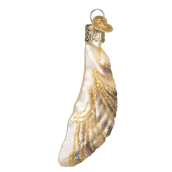 Oyster With Pearl Glass Ornament