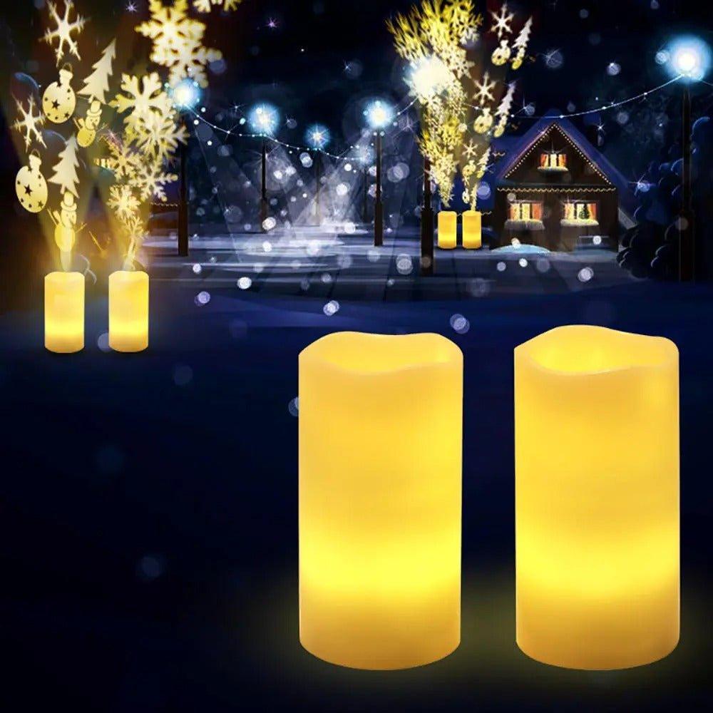 Battery-Powered Snowflake LED Flameless Candle with Remote