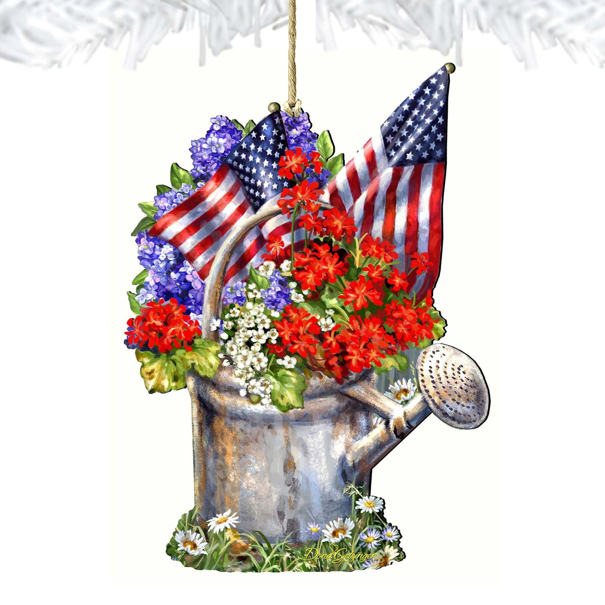 Celebrating the American Freedom Wooden Ornaments by Gelsinger - American Christmas Decor - 8161040-1711