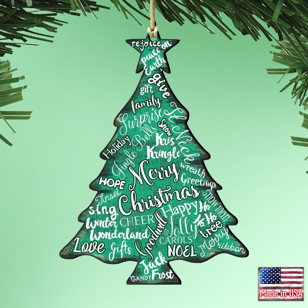 Merry Christmas Tree Ornament by Nature Wonders - Christmas Decor - 81988122