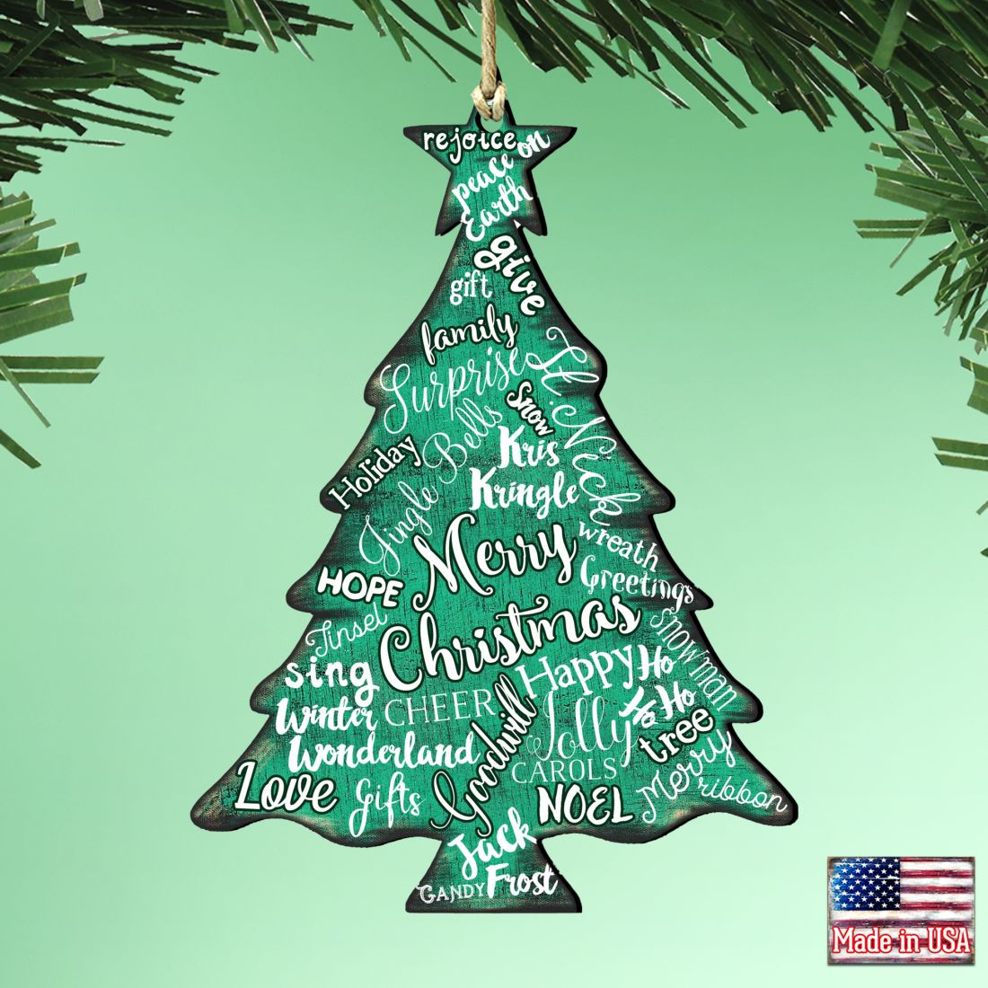 Merry Christmas Tree Ornament by Nature Wonders - Christmas Decor - 81988122