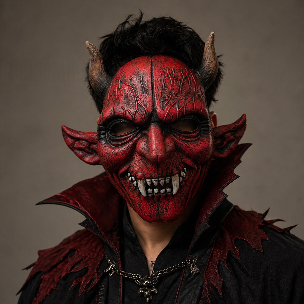 Halloween Red Devil Mask Carnival Decoration