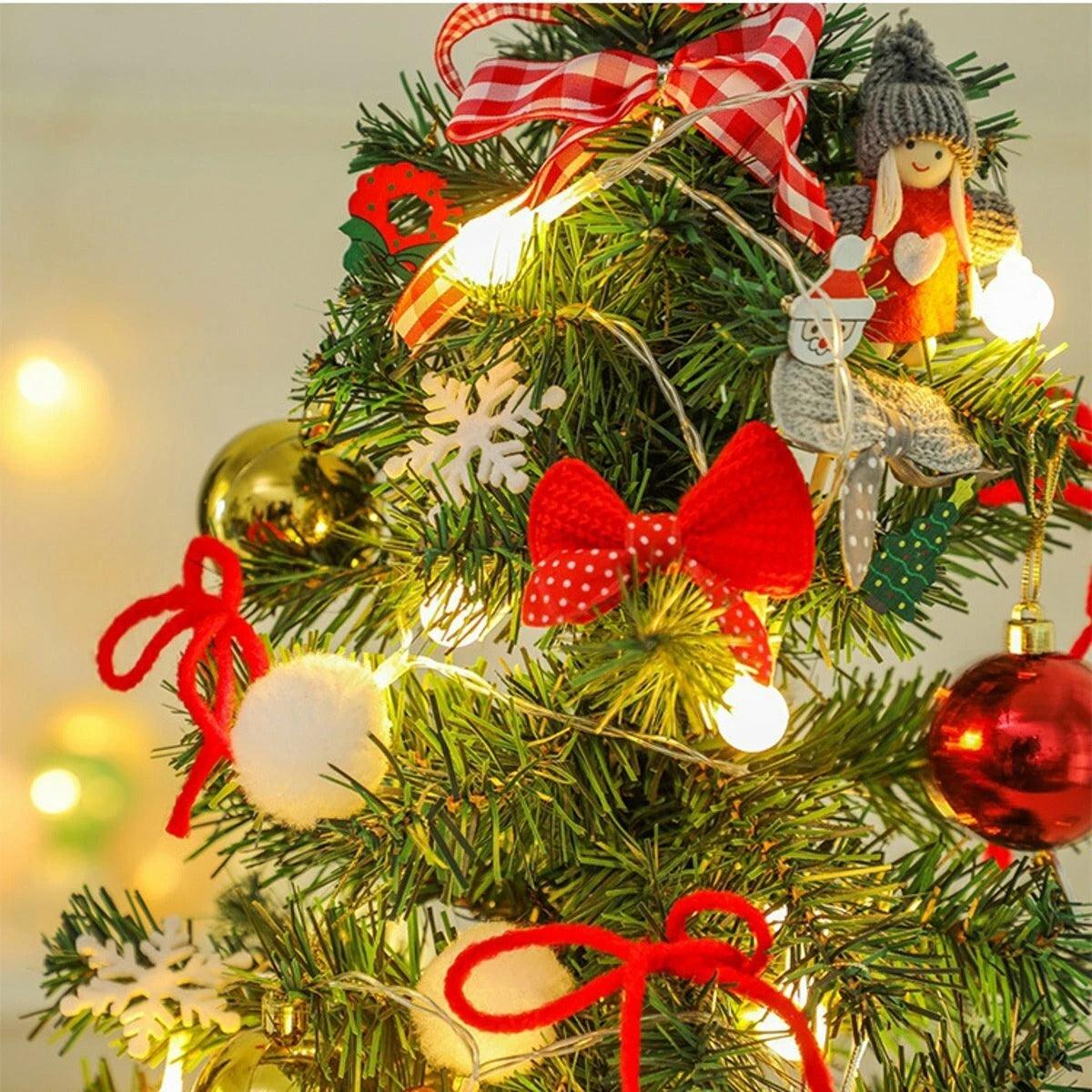 Mini Christmas Tree Desktop With Lights 50CM Golden