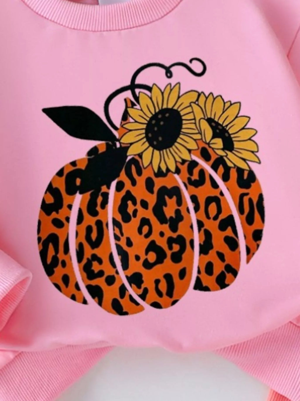 Children's Halloween Graphic Sweatshirt and Flare Pants Set