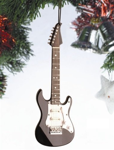 5 Inch Electric Guitar Ornament - Black