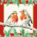Paper Lunch Napkin - Robins - Red