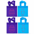 Set of 4 Easter Tote Bags 6 Inches x 9 Inches