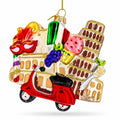 Italy Landmarks Travel Souvenir Glass Christmas Ornament