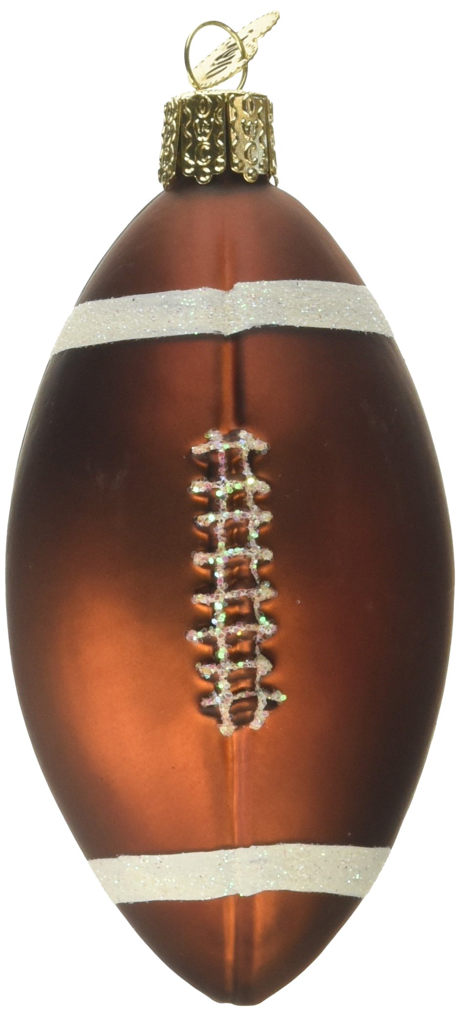 Football Glass Ornament