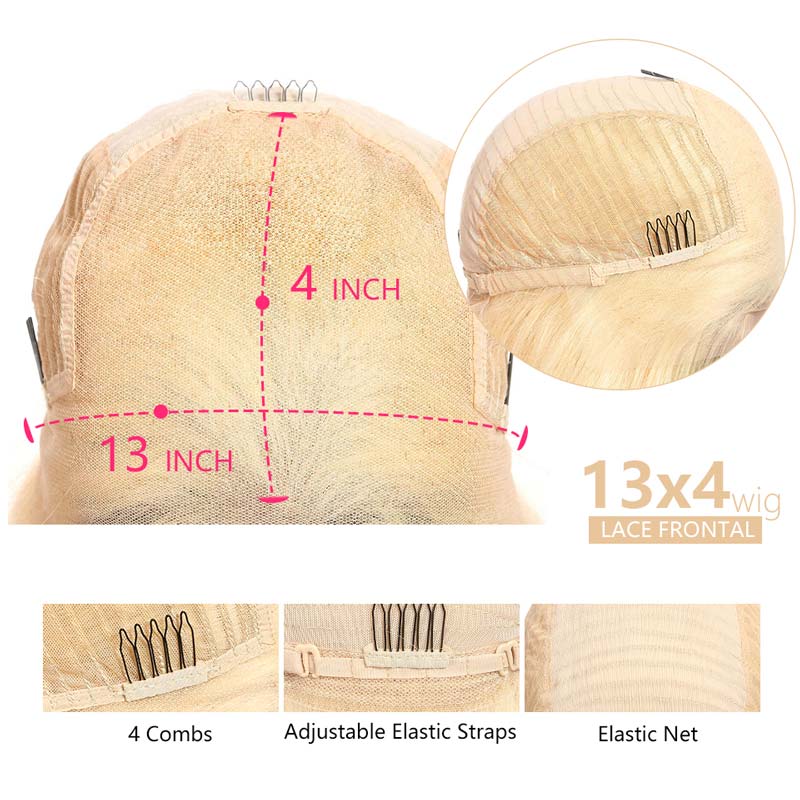 Lace Front Human Hair Wigs 613 Body Wave Density