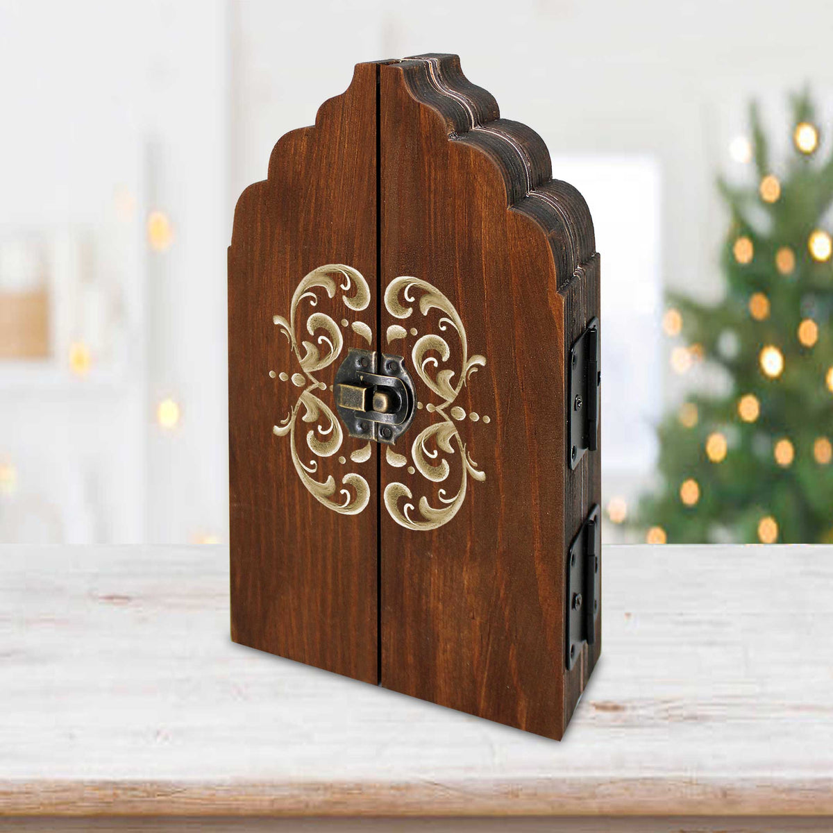 Christmas Story Wooden Tabletop Triptych - Nativity Holiday Decor - Limited Edition Centerpiece Figurine by G. Debrekht 89313-S3