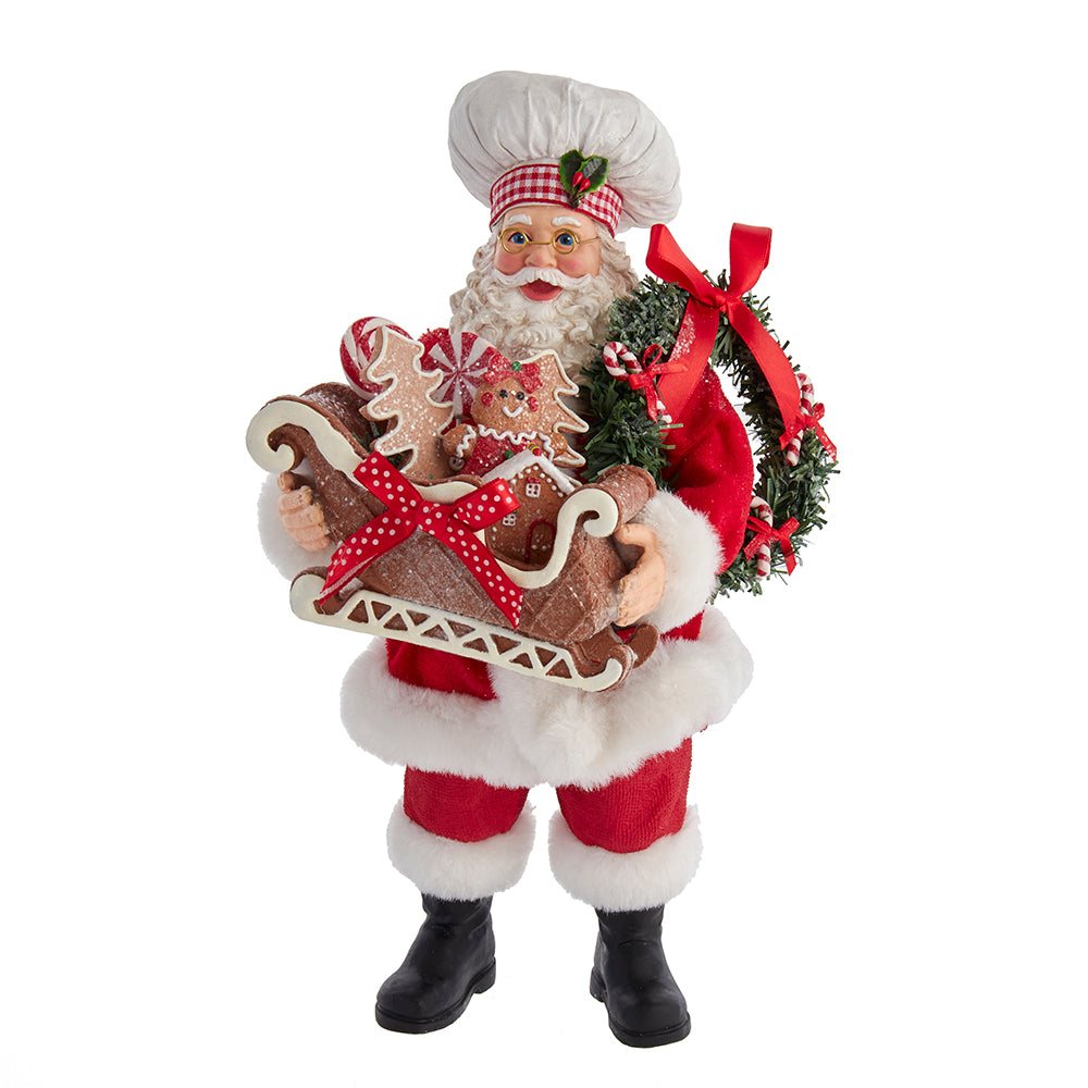 Fabriche Gingerbread Chef Santa - 10.5 Inch
