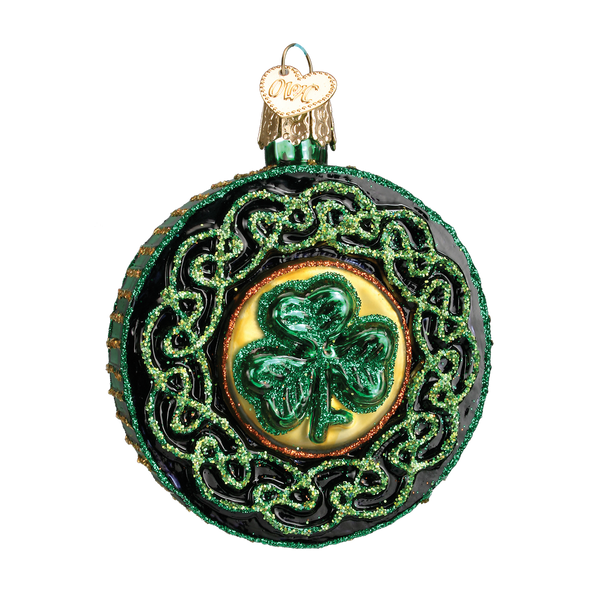 Celtic Brooch Glass Ornament