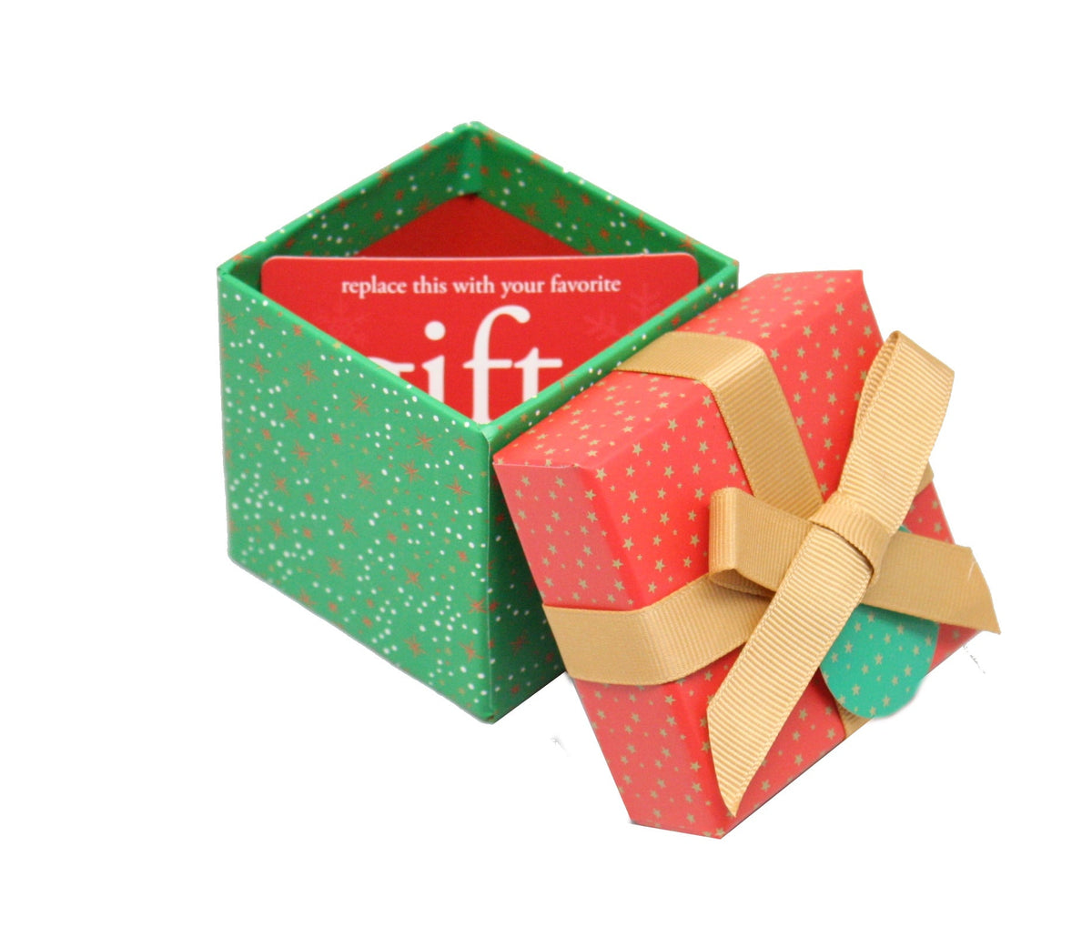 Gift Box Cube for Gift Cards - 3" x 3" - Stars