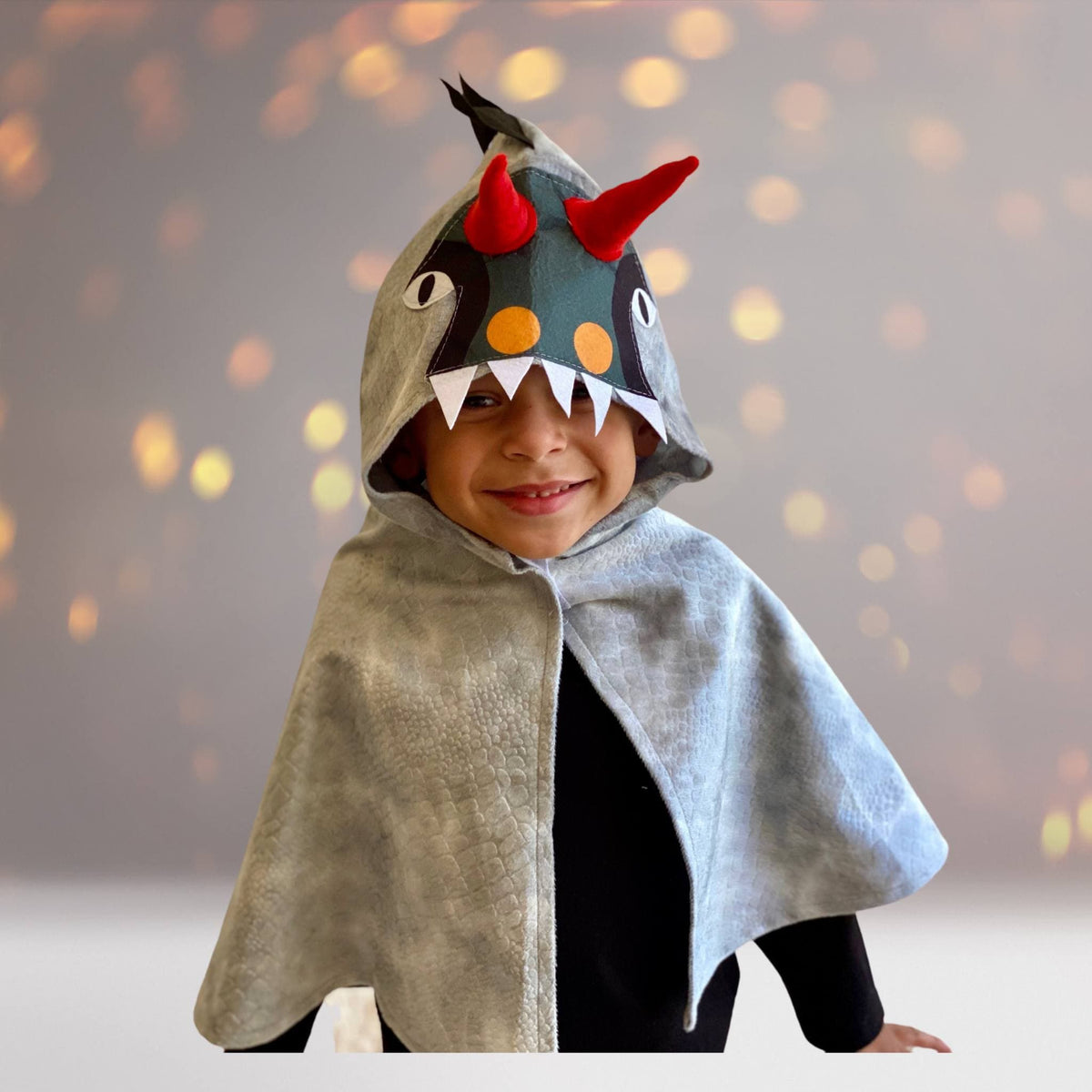 Dragon Dinosaur Monster Toddler Cape Costume, Kids Dino Cape Costume