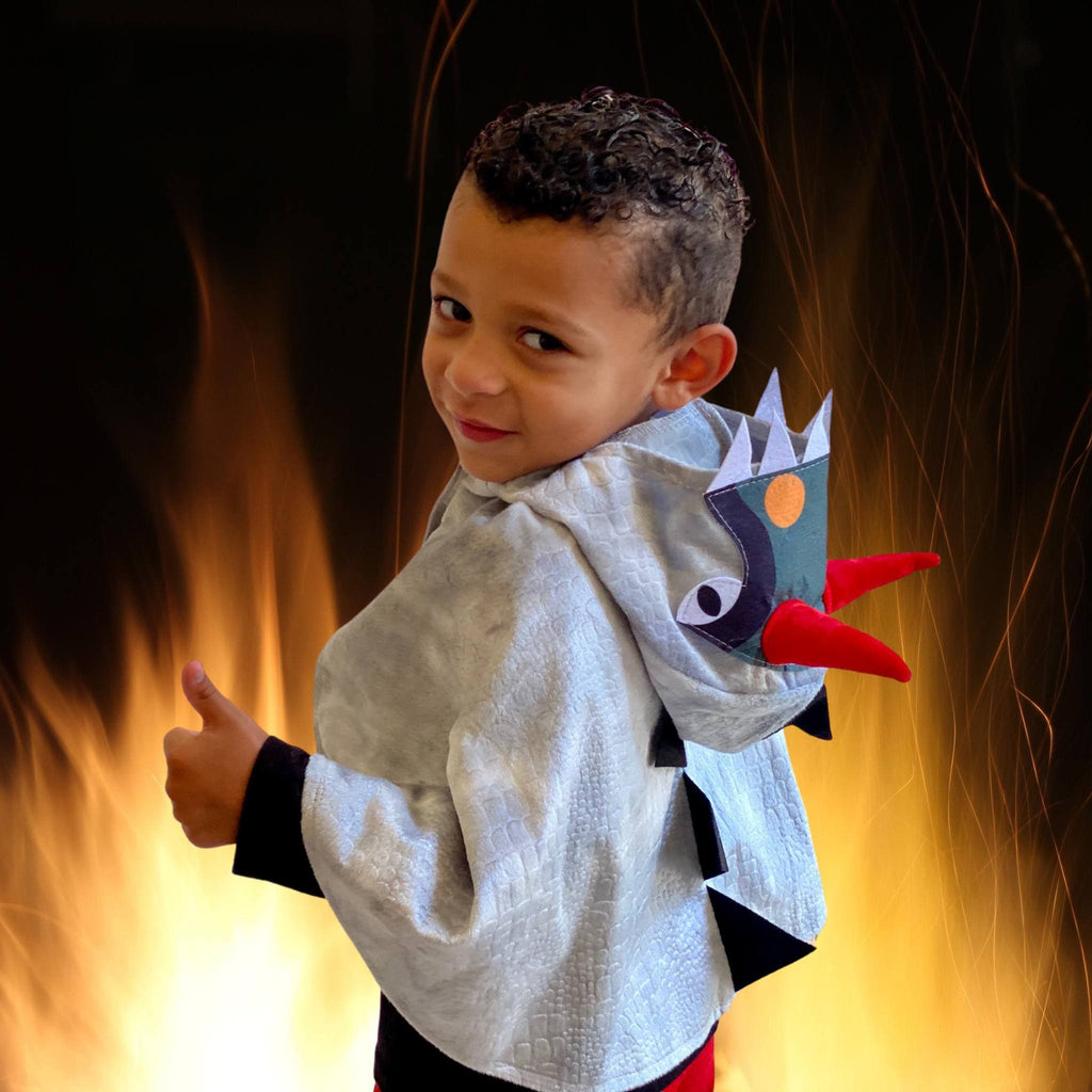 Dragon Dinosaur Monster Toddler Cape Costume, Kids Dino Cape Costume