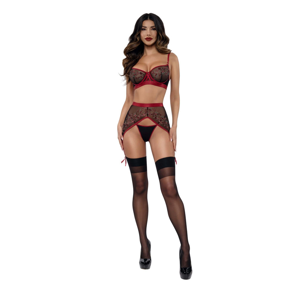 Dreamgirl Dallas 3-Piece Garterbelt Set